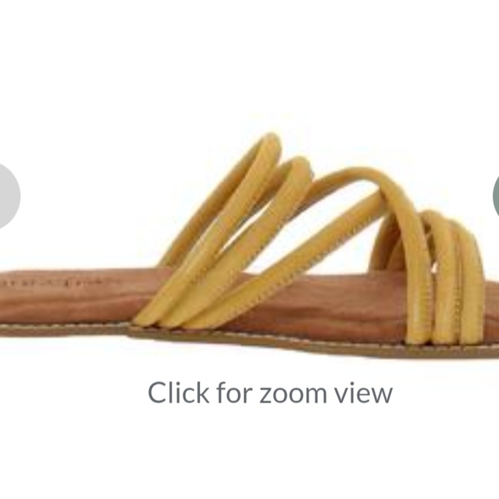 🍍 Women's Mustard Strappy Sandals - Picture 6 of 8
